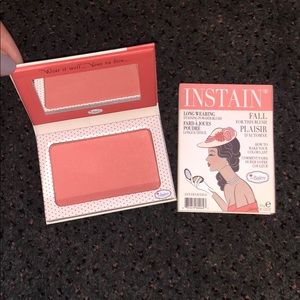 The balm blush in “swiss dot”